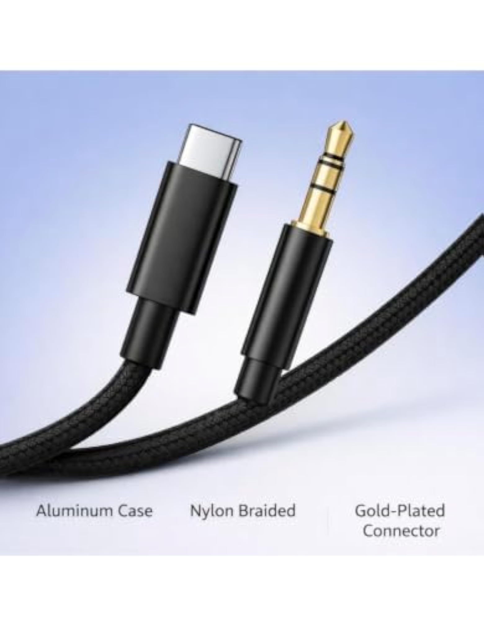 USB C to 3.5mm Audio Jack Cable, Type-C Headphone